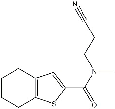 N-(2-cyanoethyl)-N-methyl-4,5,6,7-tetrahydro-1-benzothiophene-2-carboxamide Struktur