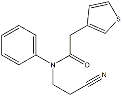 N-(2-cyanoethyl)-N-phenyl-2-(thiophen-3-yl)acetamide Struktur