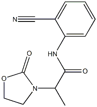 N-(2-cyanophenyl)-2-(2-oxo-1,3-oxazolidin-3-yl)propanamide Struktur