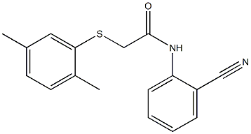 N-(2-cyanophenyl)-2-[(2,5-dimethylphenyl)sulfanyl]acetamide Struktur