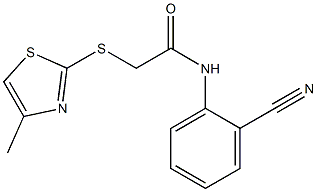 N-(2-cyanophenyl)-2-[(4-methyl-1,3-thiazol-2-yl)sulfanyl]acetamide Struktur