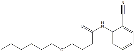 N-(2-cyanophenyl)-4-(hexyloxy)butanamide Struktur