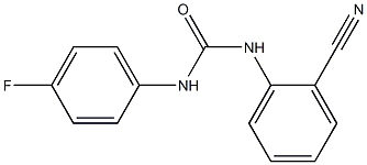 N-(2-cyanophenyl)-N'-(4-fluorophenyl)urea Struktur