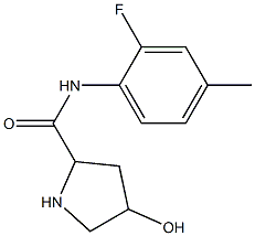 N-(2-fluoro-4-methylphenyl)-4-hydroxypyrrolidine-2-carboxamide Struktur