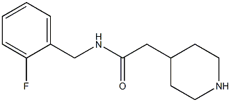 N-(2-fluorobenzyl)-2-piperidin-4-ylacetamide Struktur