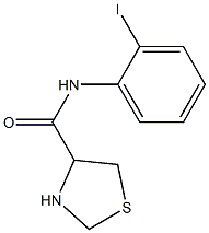 N-(2-iodophenyl)-1,3-thiazolidine-4-carboxamide Struktur