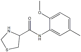 N-(2-methoxy-5-methylphenyl)-1,3-thiazolidine-4-carboxamide Struktur