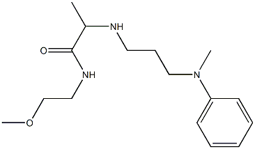 N-(2-methoxyethyl)-2-({3-[methyl(phenyl)amino]propyl}amino)propanamide Struktur