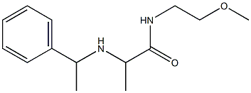 N-(2-methoxyethyl)-2-[(1-phenylethyl)amino]propanamide Struktur