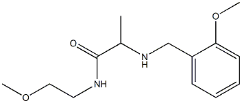 N-(2-methoxyethyl)-2-{[(2-methoxyphenyl)methyl]amino}propanamide Struktur