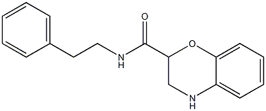 N-(2-phenylethyl)-3,4-dihydro-2H-1,4-benzoxazine-2-carboxamide Struktur