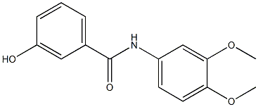 N-(3,4-dimethoxyphenyl)-3-hydroxybenzamide Struktur