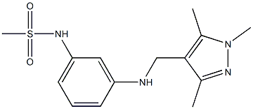 N-(3-{[(1,3,5-trimethyl-1H-pyrazol-4-yl)methyl]amino}phenyl)methanesulfonamide Struktur