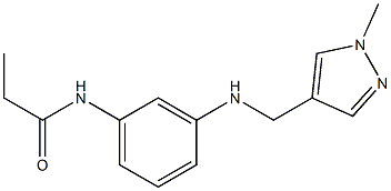 N-(3-{[(1-methyl-1H-pyrazol-4-yl)methyl]amino}phenyl)propanamide Structure