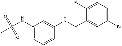 N-(3-{[(5-bromo-2-fluorophenyl)methyl]amino}phenyl)methanesulfonamide Struktur