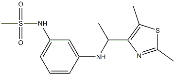 N-(3-{[1-(2,5-dimethyl-1,3-thiazol-4-yl)ethyl]amino}phenyl)methanesulfonamide Struktur