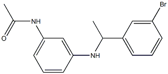 N-(3-{[1-(3-bromophenyl)ethyl]amino}phenyl)acetamide Struktur