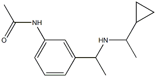 N-(3-{1-[(1-cyclopropylethyl)amino]ethyl}phenyl)acetamide Struktur