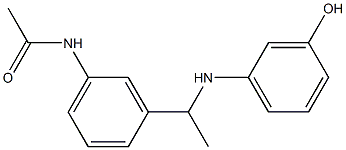 N-(3-{1-[(3-hydroxyphenyl)amino]ethyl}phenyl)acetamide Struktur