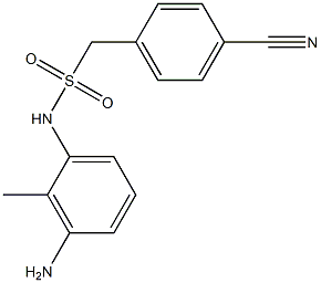 N-(3-amino-2-methylphenyl)-1-(4-cyanophenyl)methanesulfonamide Struktur