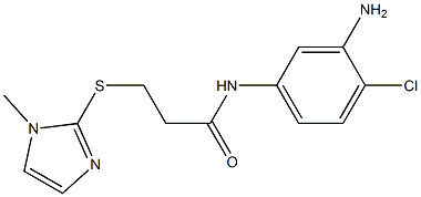 N-(3-amino-4-chlorophenyl)-3-[(1-methyl-1H-imidazol-2-yl)sulfanyl]propanamide Struktur