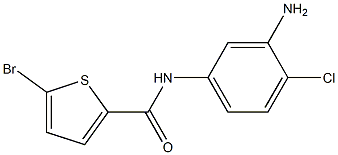 N-(3-amino-4-chlorophenyl)-5-bromothiophene-2-carboxamide Struktur