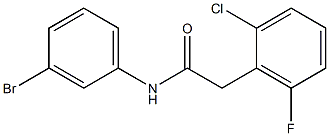 N-(3-bromophenyl)-2-(2-chloro-6-fluorophenyl)acetamide Struktur