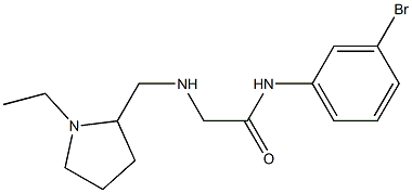 N-(3-bromophenyl)-2-{[(1-ethylpyrrolidin-2-yl)methyl]amino}acetamide Struktur