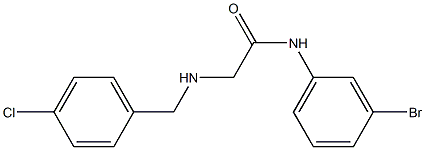 N-(3-bromophenyl)-2-{[(4-chlorophenyl)methyl]amino}acetamide Struktur