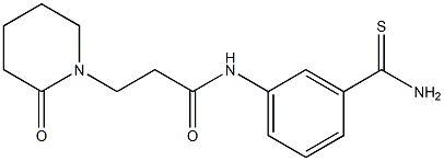 N-(3-carbamothioylphenyl)-3-(2-oxopiperidin-1-yl)propanamide Struktur