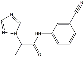 N-(3-cyanophenyl)-2-(1H-1,2,4-triazol-1-yl)propanamide Struktur