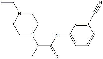 N-(3-cyanophenyl)-2-(4-ethylpiperazin-1-yl)propanamide Struktur