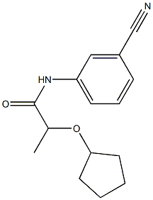 N-(3-cyanophenyl)-2-(cyclopentyloxy)propanamide Struktur