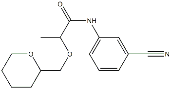 N-(3-cyanophenyl)-2-(oxan-2-ylmethoxy)propanamide Struktur