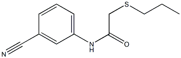 N-(3-cyanophenyl)-2-(propylsulfanyl)acetamide Struktur