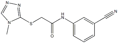 N-(3-cyanophenyl)-2-[(4-methyl-4H-1,2,4-triazol-3-yl)sulfanyl]acetamide Struktur