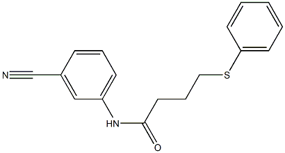 N-(3-cyanophenyl)-4-(phenylsulfanyl)butanamide Struktur