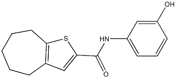 N-(3-hydroxyphenyl)-4H,5H,6H,7H,8H-cyclohepta[b]thiophene-2-carboxamide Struktur