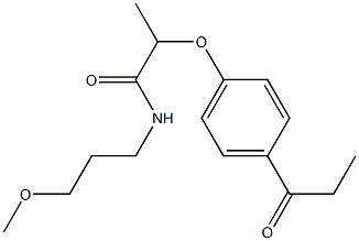 N-(3-methoxypropyl)-2-(4-propanoylphenoxy)propanamide Struktur