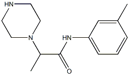 N-(3-methylphenyl)-2-(piperazin-1-yl)propanamide Struktur