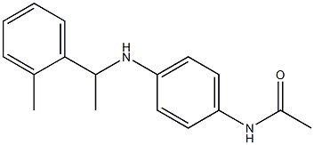 N-(4-{[1-(2-methylphenyl)ethyl]amino}phenyl)acetamide Struktur