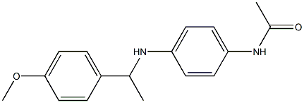 N-(4-{[1-(4-methoxyphenyl)ethyl]amino}phenyl)acetamide Struktur