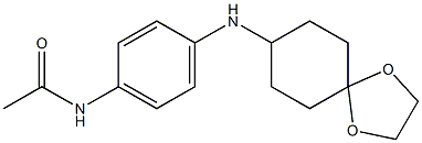 N-(4-{1,4-dioxaspiro[4.5]decan-8-ylamino}phenyl)acetamide Struktur