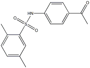 N-(4-acetylphenyl)-2,5-dimethylbenzene-1-sulfonamide Struktur