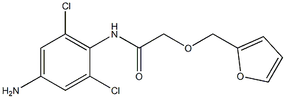 N-(4-amino-2,6-dichlorophenyl)-2-(furan-2-ylmethoxy)acetamide Struktur