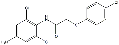 N-(4-amino-2,6-dichlorophenyl)-2-[(4-chlorophenyl)sulfanyl]acetamide Struktur