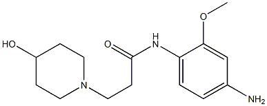 N-(4-amino-2-methoxyphenyl)-3-(4-hydroxypiperidin-1-yl)propanamide Struktur