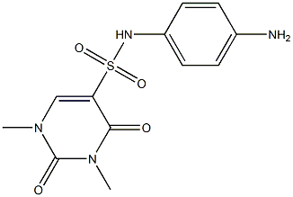 N-(4-aminophenyl)-1,3-dimethyl-2,4-dioxo-1,2,3,4-tetrahydropyrimidine-5-sulfonamide Struktur