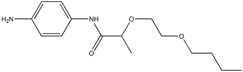 N-(4-aminophenyl)-2-(2-butoxyethoxy)propanamide Struktur