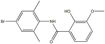 N-(4-bromo-2,6-dimethylphenyl)-2-hydroxy-3-methoxybenzamide Struktur